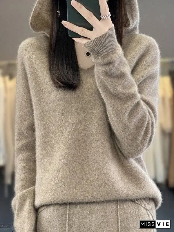 Literary Cashmere Hooded Sweatshirt
