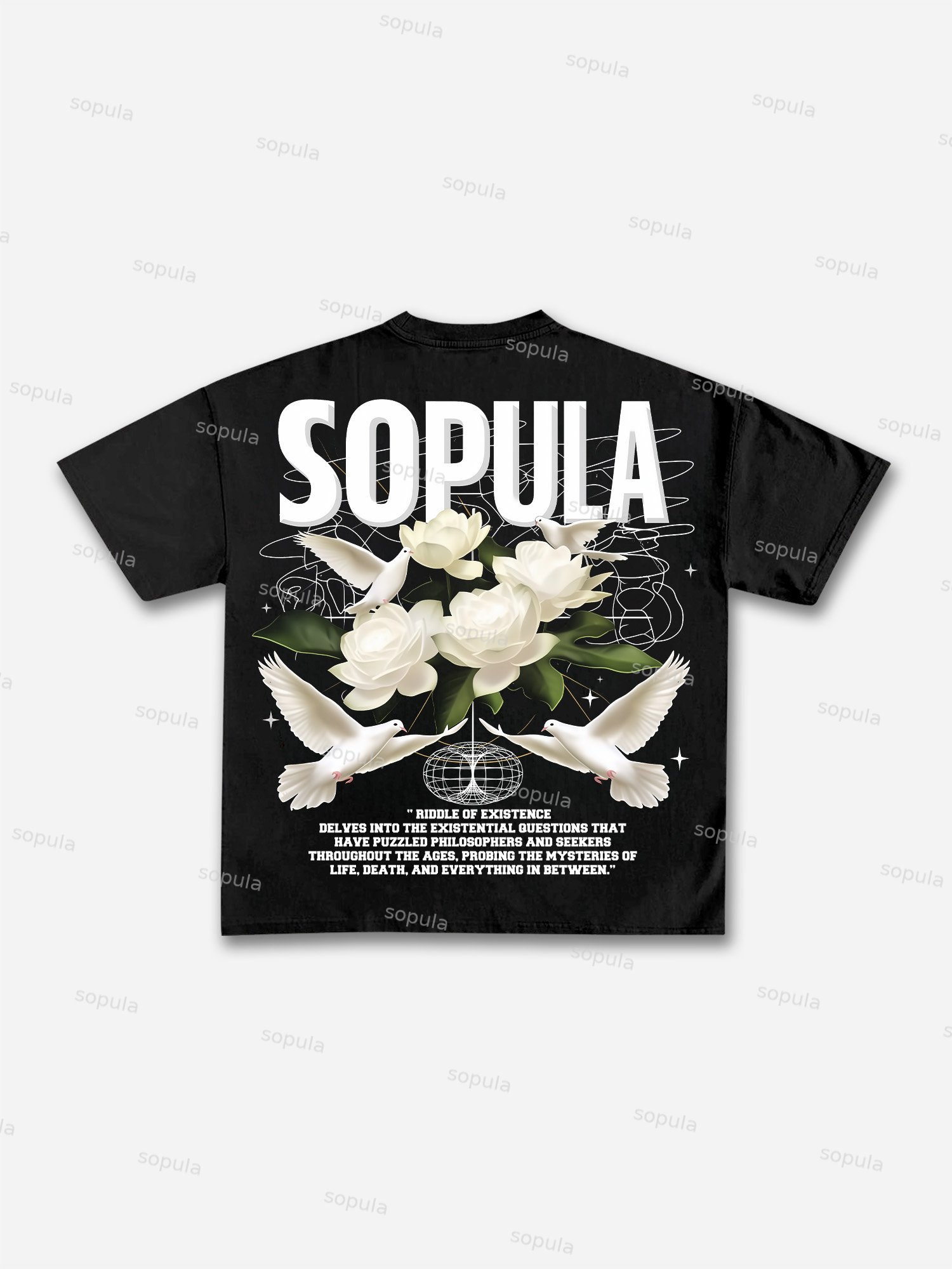 Existential Bloom Dove Cotton T-shirt