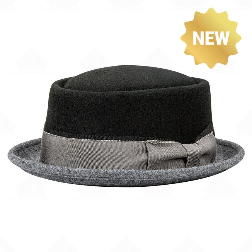 Home Prefer  Two-Tone Classic Fedora Hat &ndash; Unisex Felt Short Brim