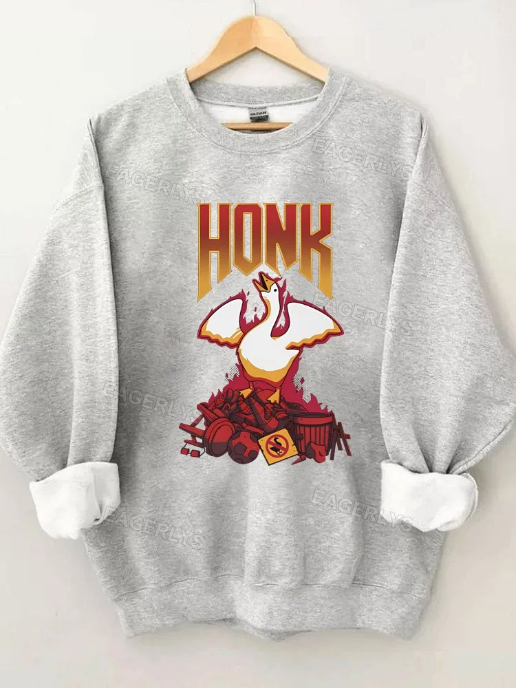 Eagerlys Duck of Doom Honk Honk Sweatshirt Eagerlys