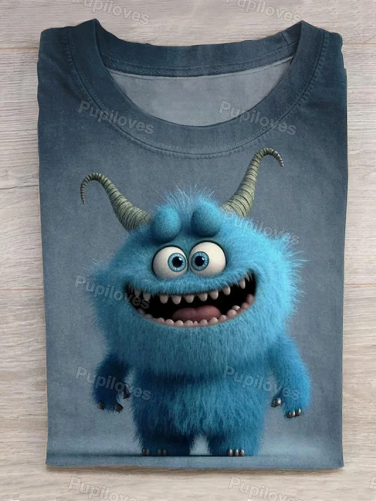 Pupiloves Pupiloves Funny Monster Art Design T-shirt