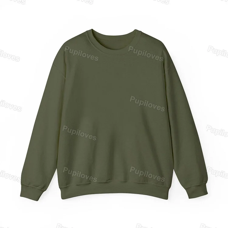 Pupiloves Pupiloves 100% Cotton Short Sleeve Solid Color Sweatshirt