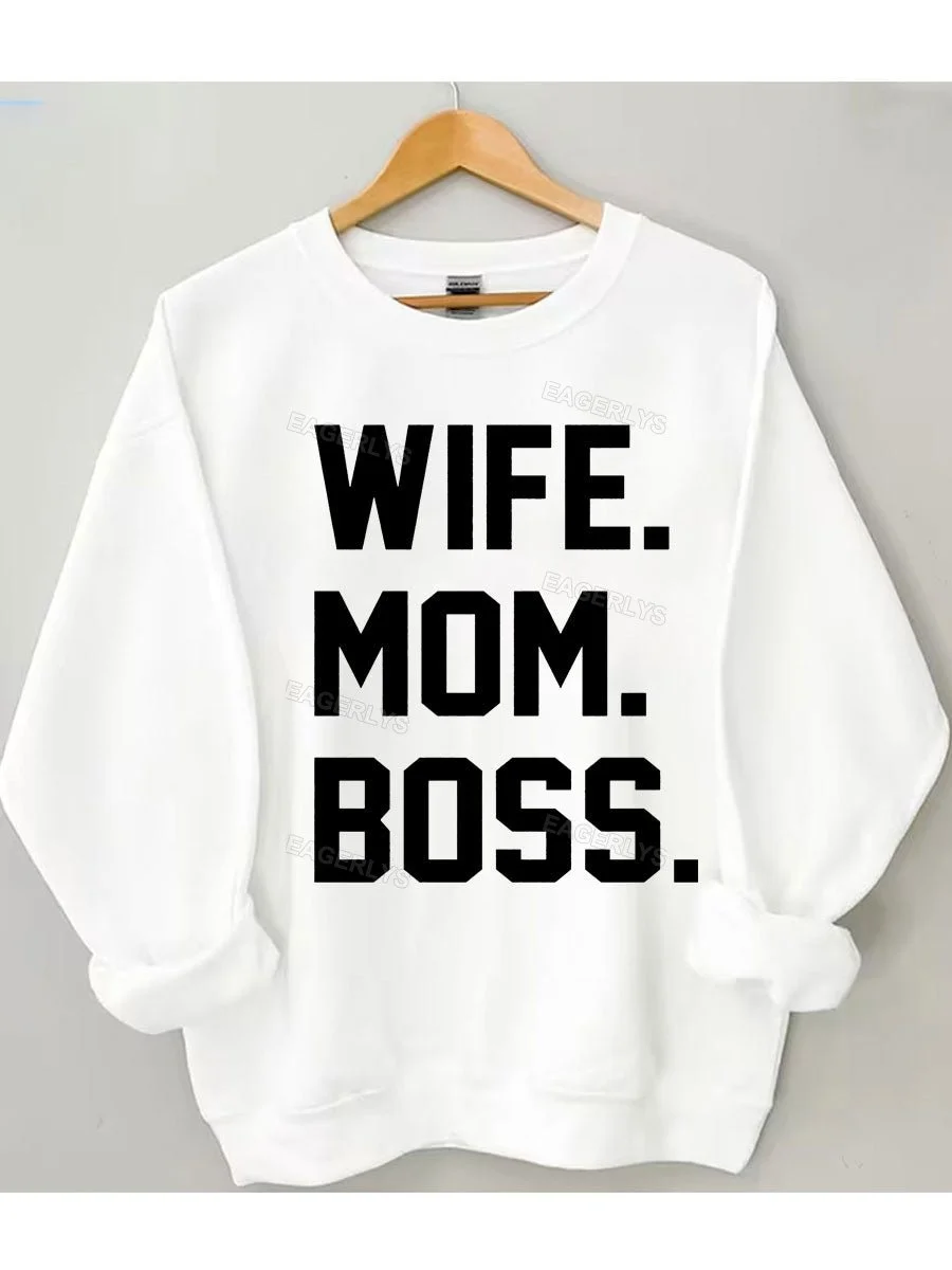Eagerlys Wife Mom Boss Sweatshirt Eagerlys