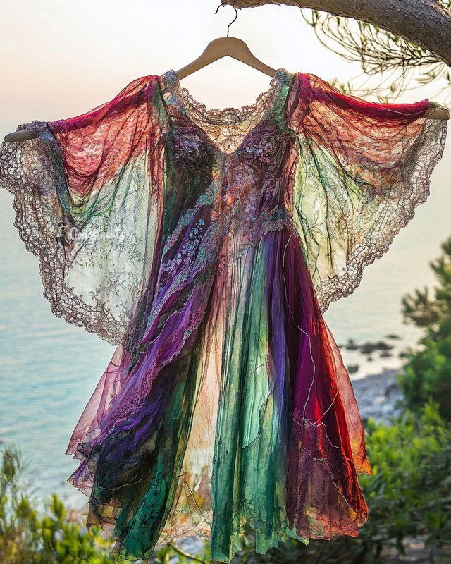 Summer Holiday Ruffle Lace Contrast Maxi Dress b289