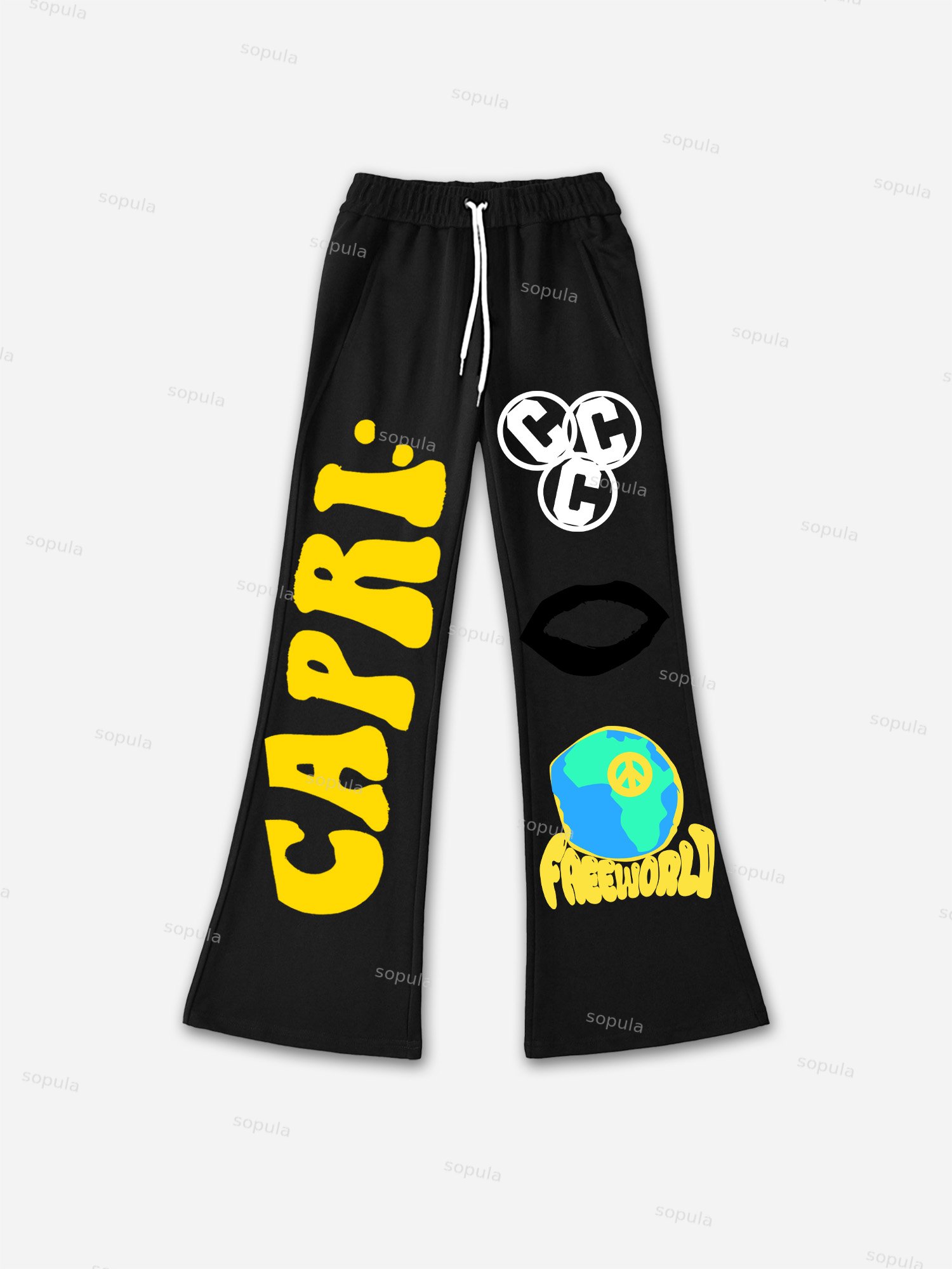 Retro Project Caprice Denim Flared Sweatpants