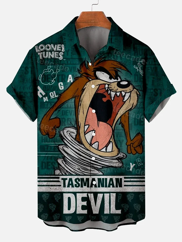 Teecade Teecade Cartoon Big Mouth Monster Art Print Shirt
