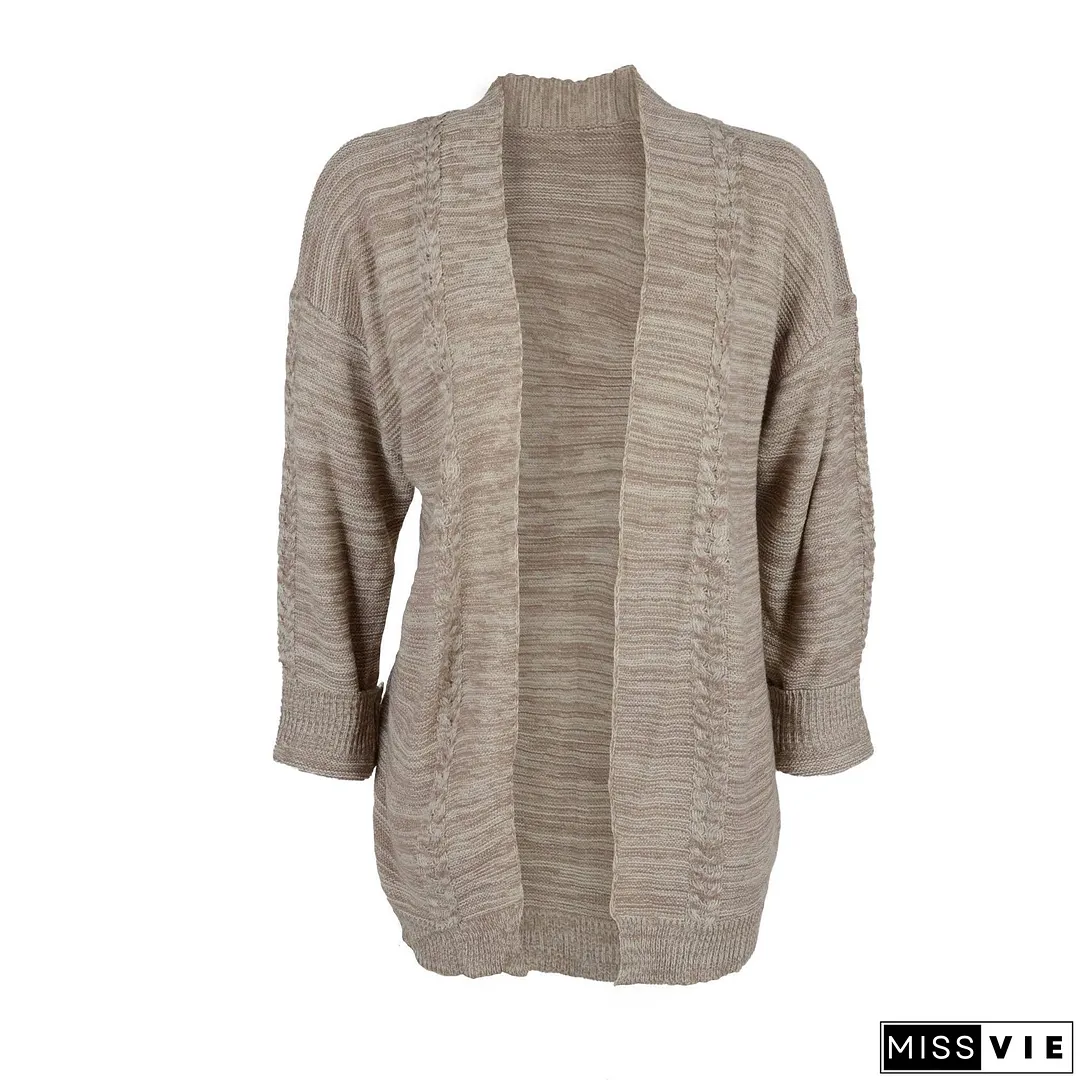 Cable Knit Detail Cardigan