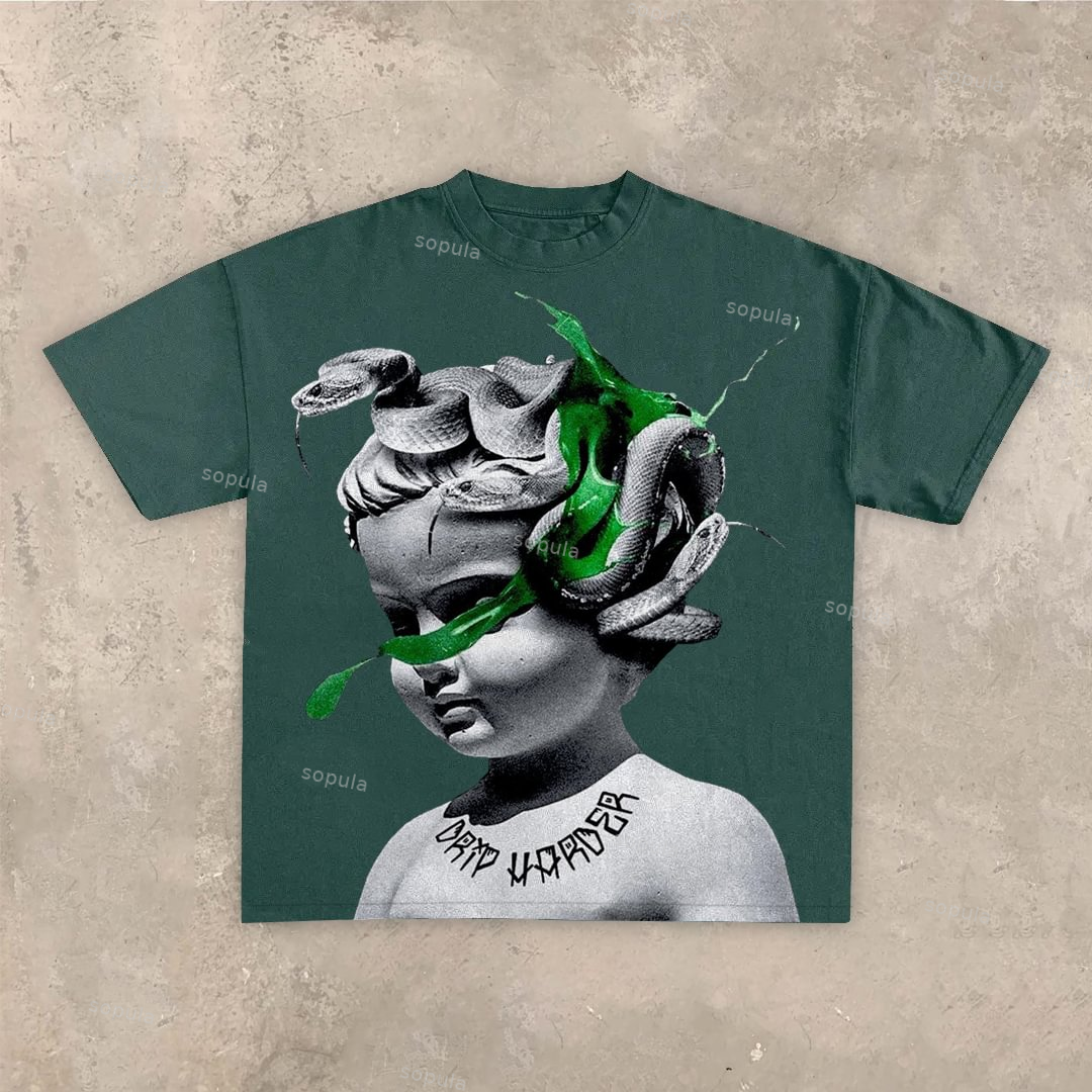 Sopula Vintage Unisex Baby Angel Graphic Casual Cotton T-Shirt