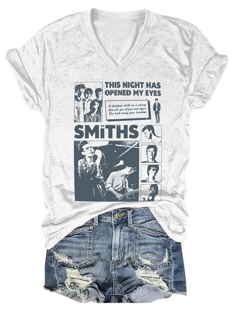 Teecade Teecade The Smiths This Night Has Opened My Eyes V-neck T-shirt