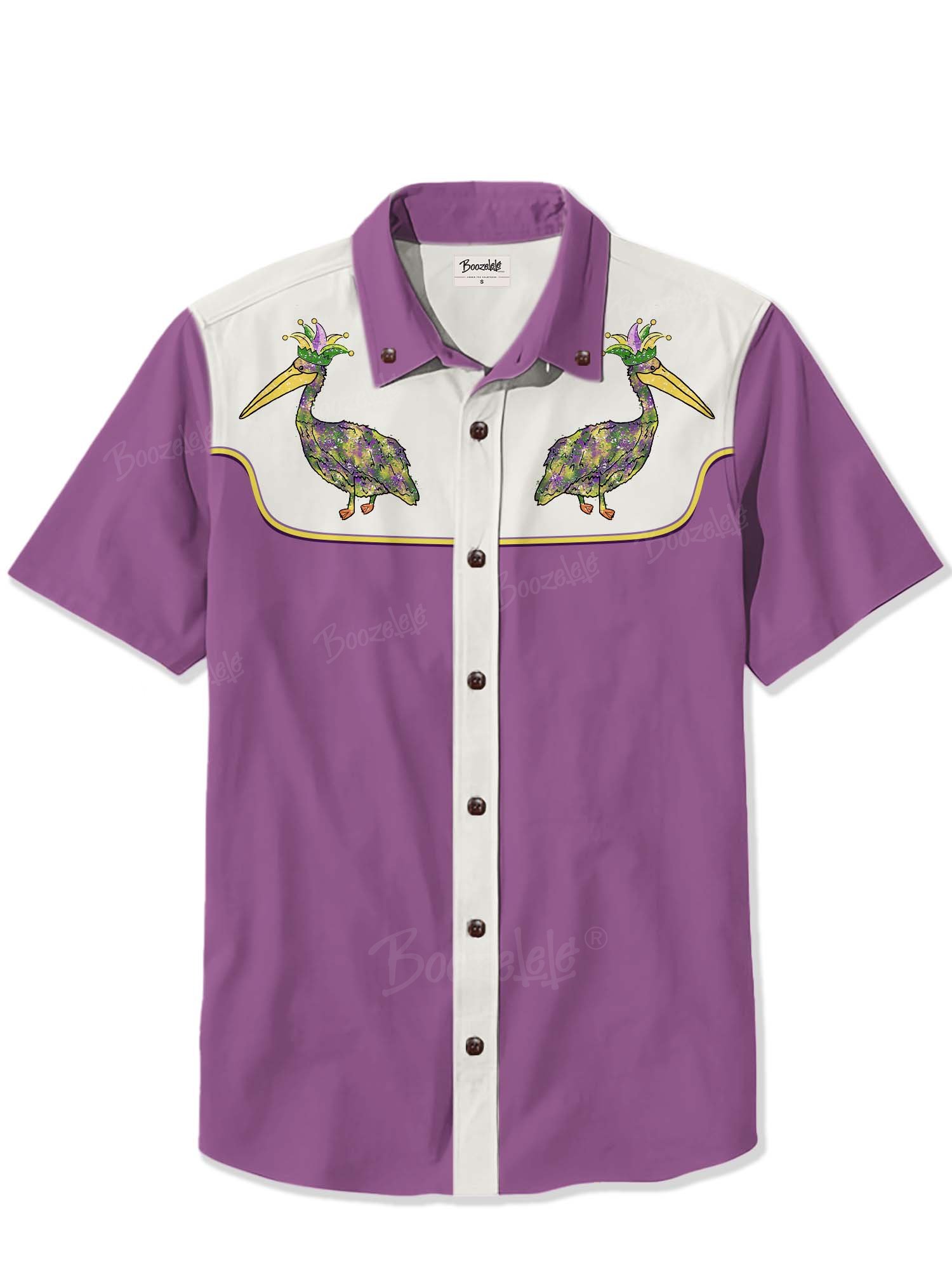 Mardi Gras Pelican - 100% Cotton Shirt