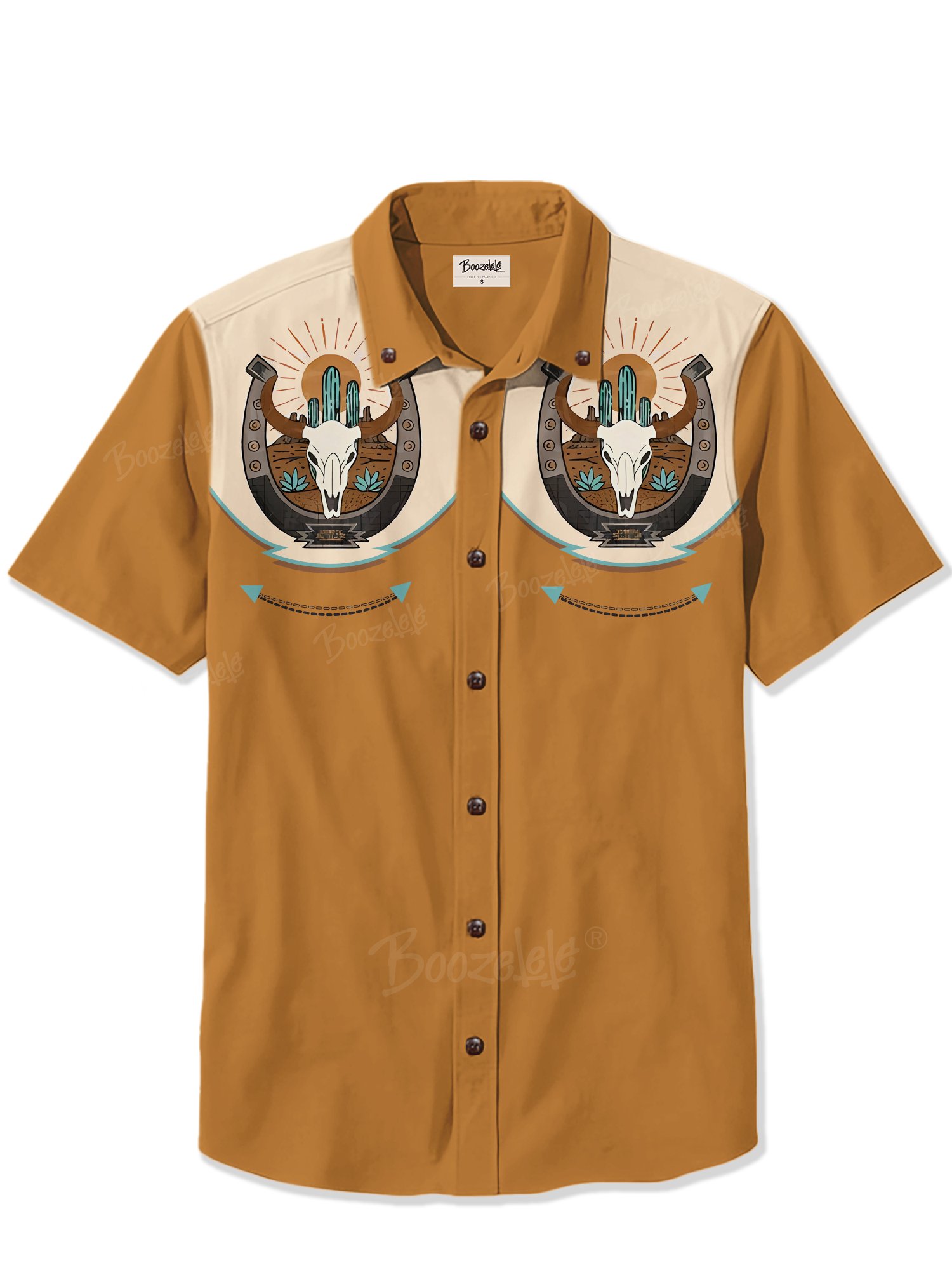 Horseshoe Sheep Skull Cactus - 100% Cotton Shirt