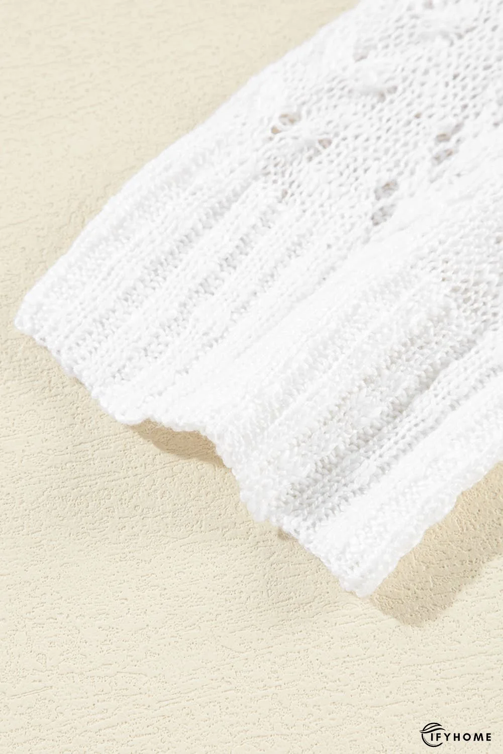 Solid Open Knit Cardigan | IFYHOME