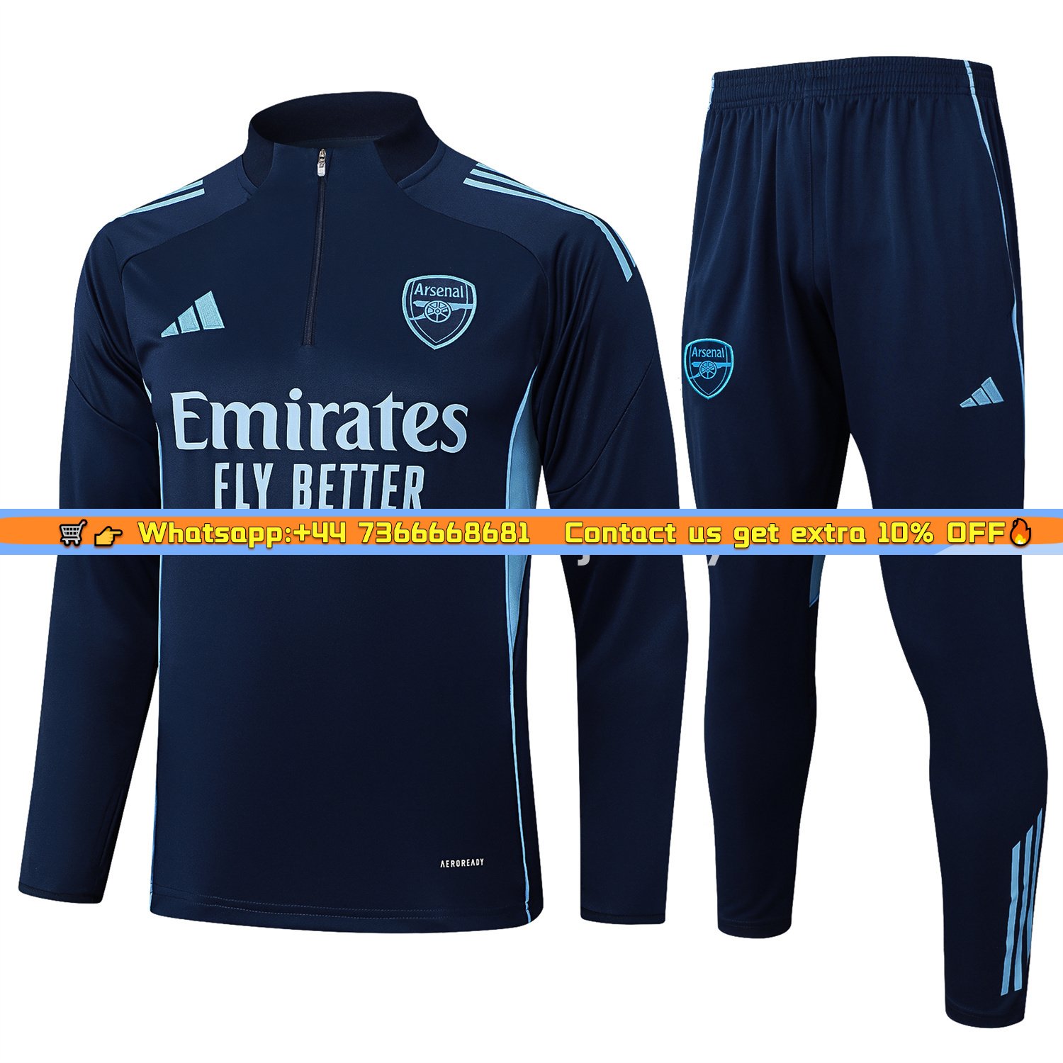 Arsenal 25-26 Long Sleeve Training Set - Deep Blue