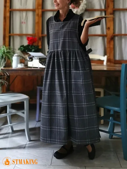 Blue, Green and Red Tartan Apron