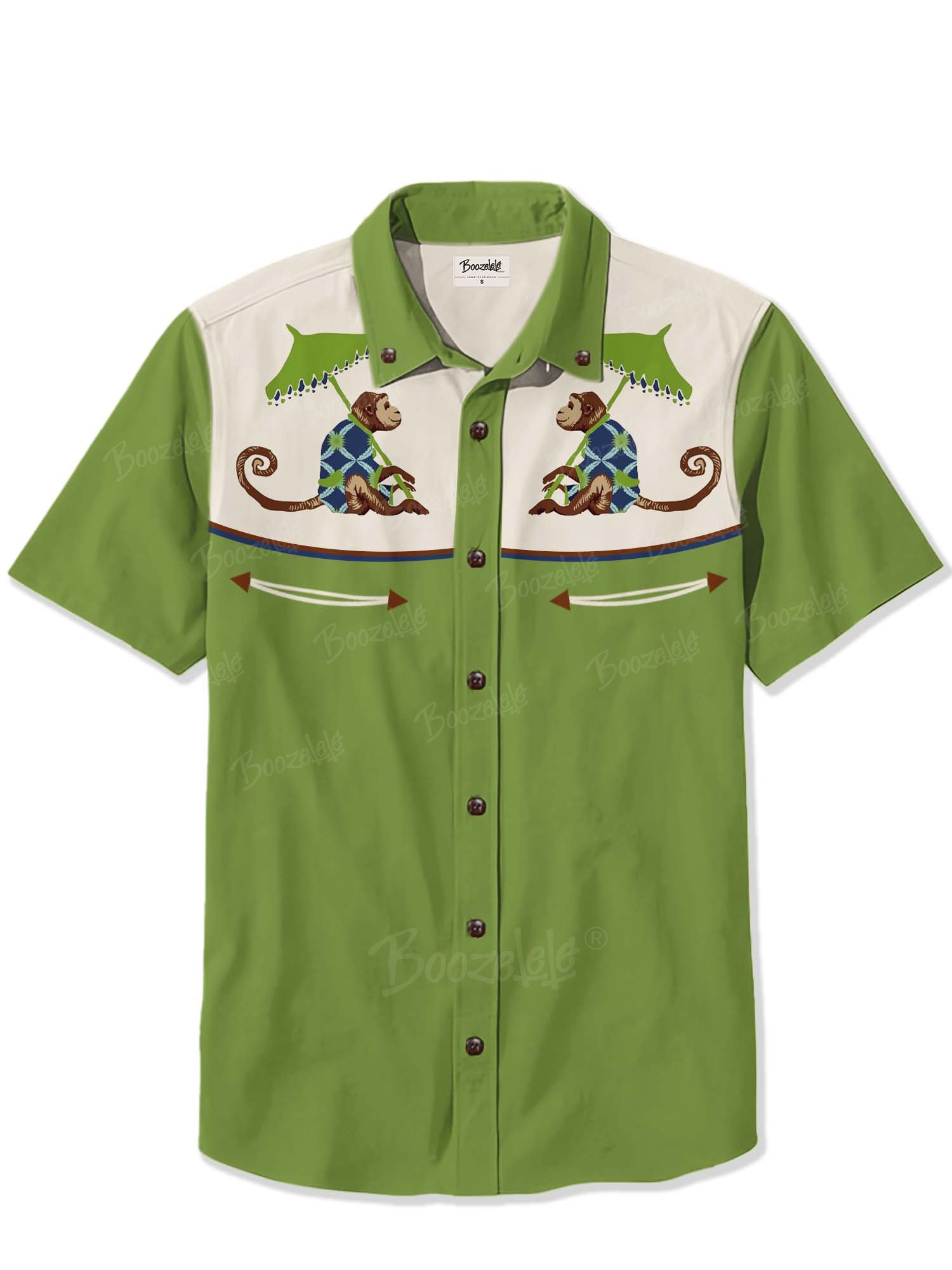 Tropical Rainforest Leopard Under The Monkey - 100% Cotton Shirt