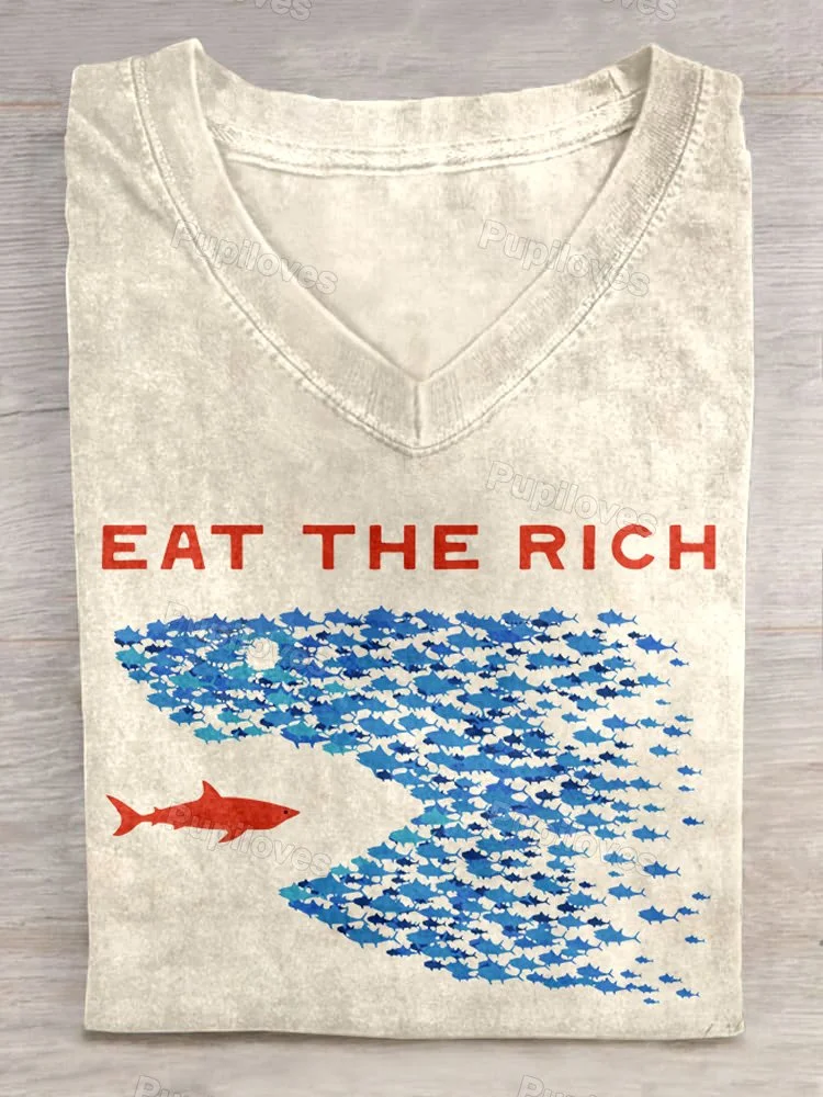 Pupiloves Pupiloves Eat The Rich T-shirt