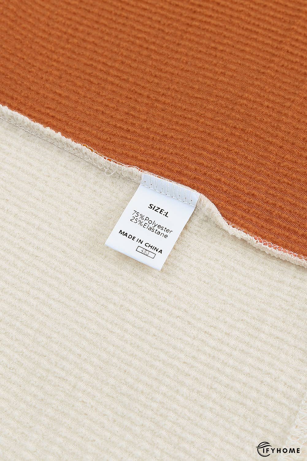 Patchwork Color Block Ribbed Long Sleeve Top | IFYHOME