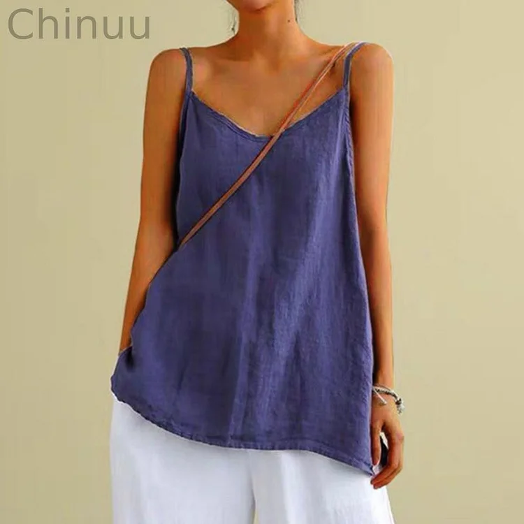 Solid Color Casual Sleeveless Tank Top