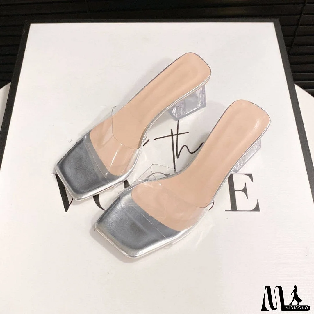 Open Toe Block Heel Sandals