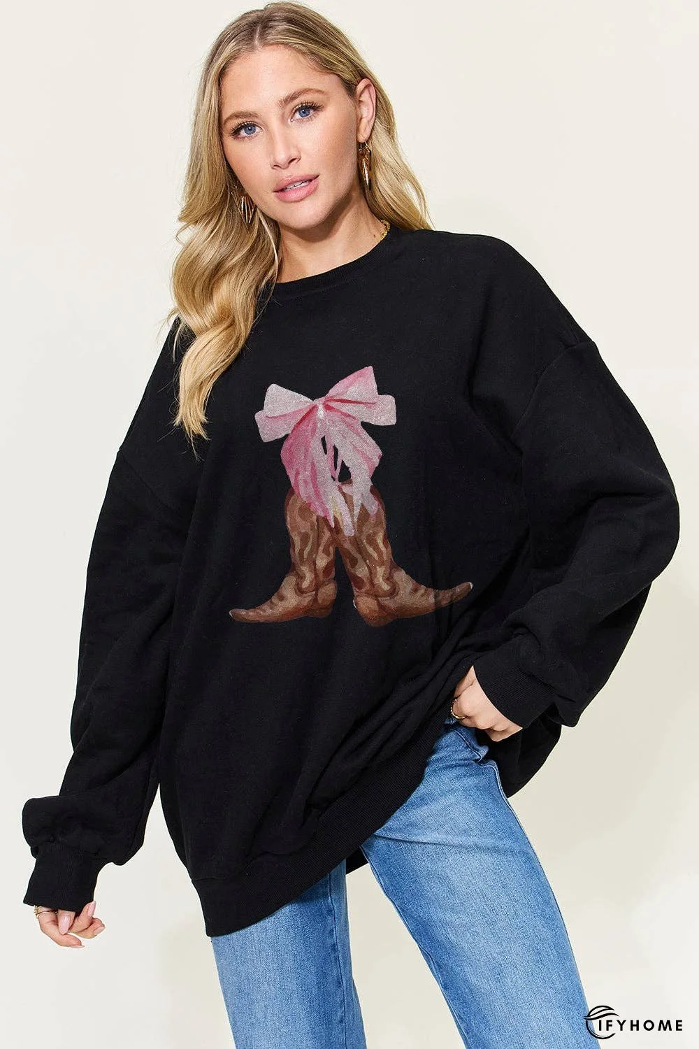 Simply Love Full Size Graphic Long Sleeve Sweatshirt | IFYHOME
