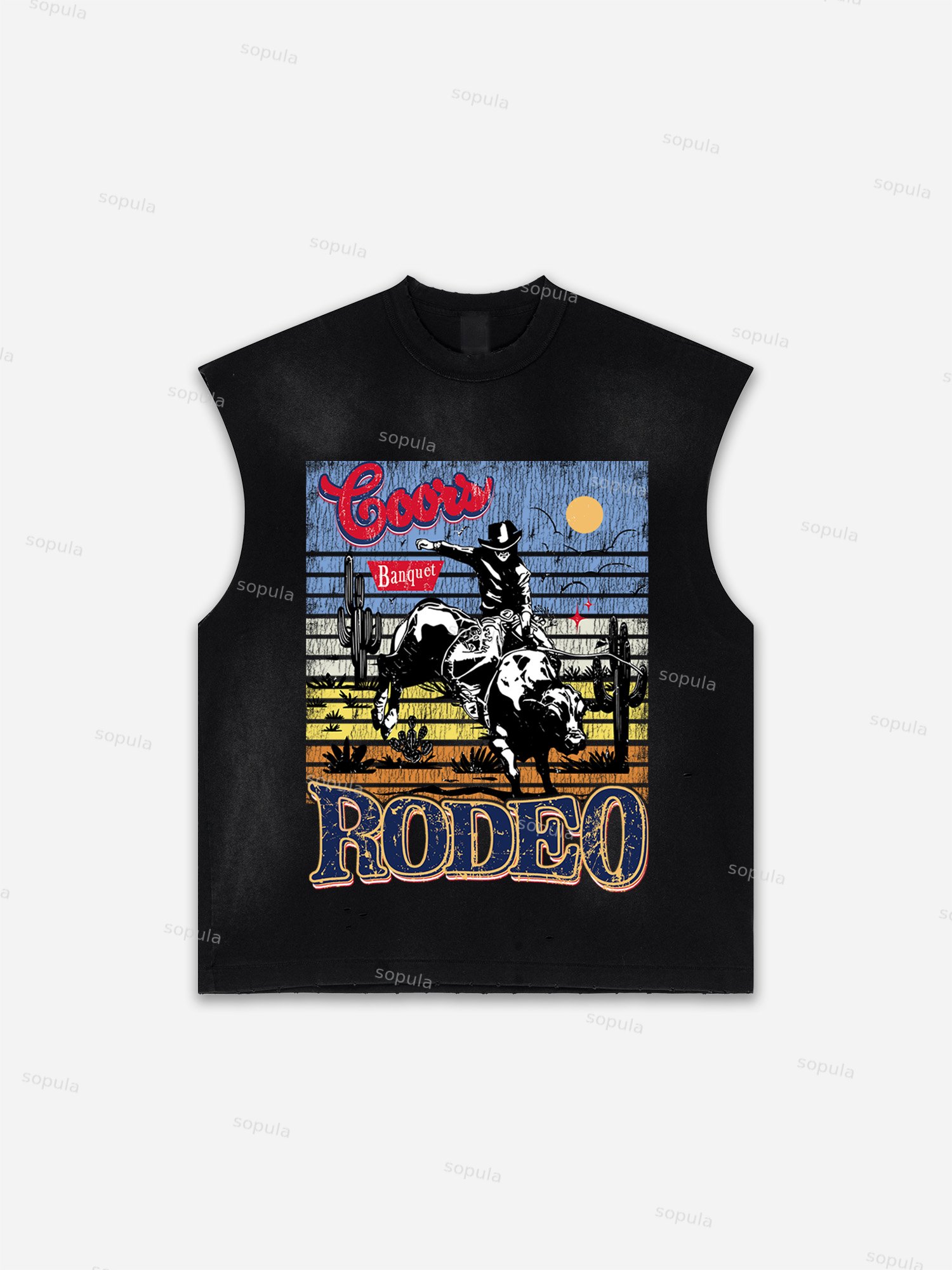 Men's Washed Coors Banquet Rodeo Classic Graphic Tank Top