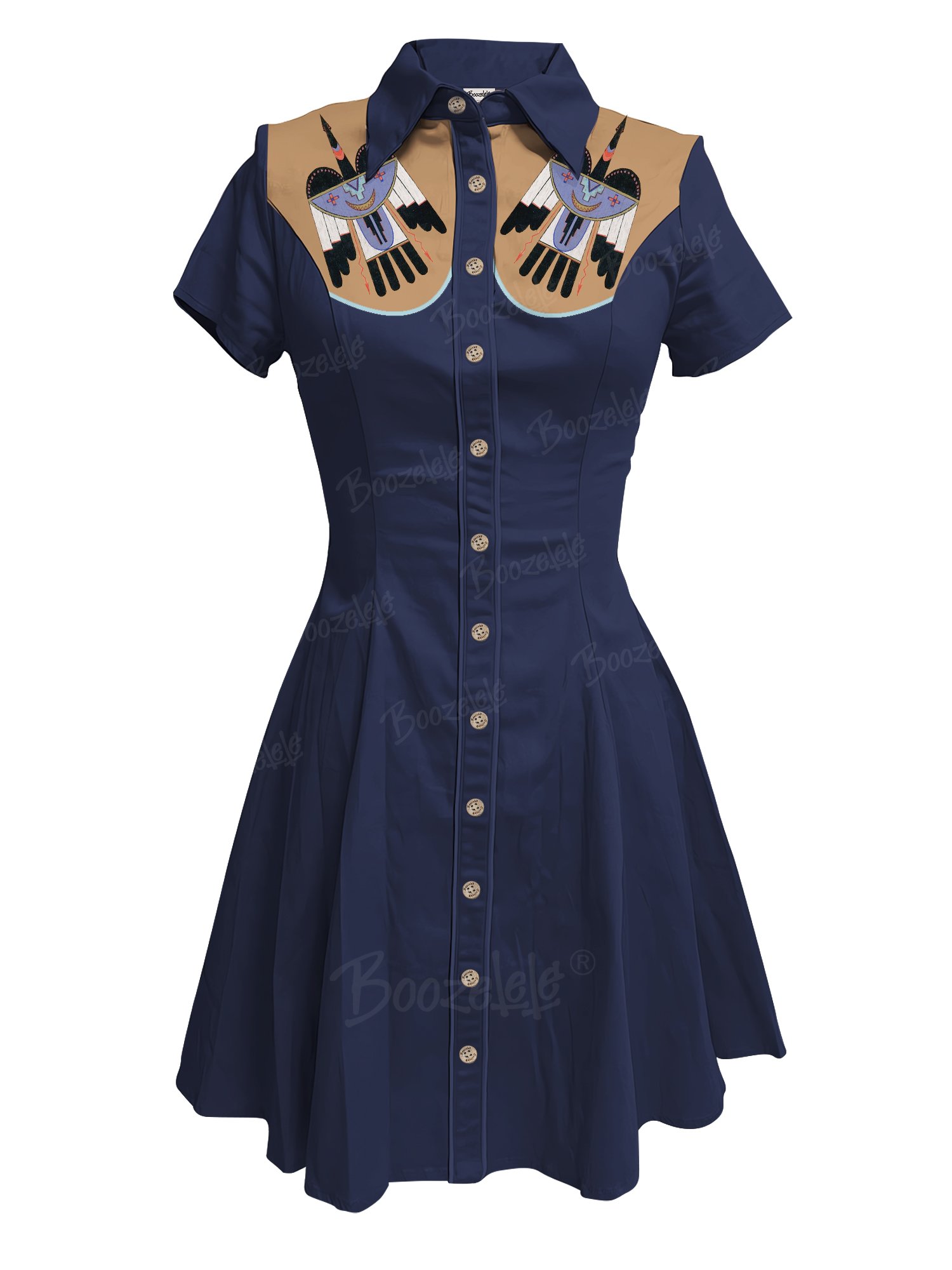 Bird Vintage Navajo Inspired- 100% Cotton Dress
