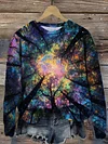 Unisex Tree Printed Vintage Fashion Loose Short Sleeve T-Shirt