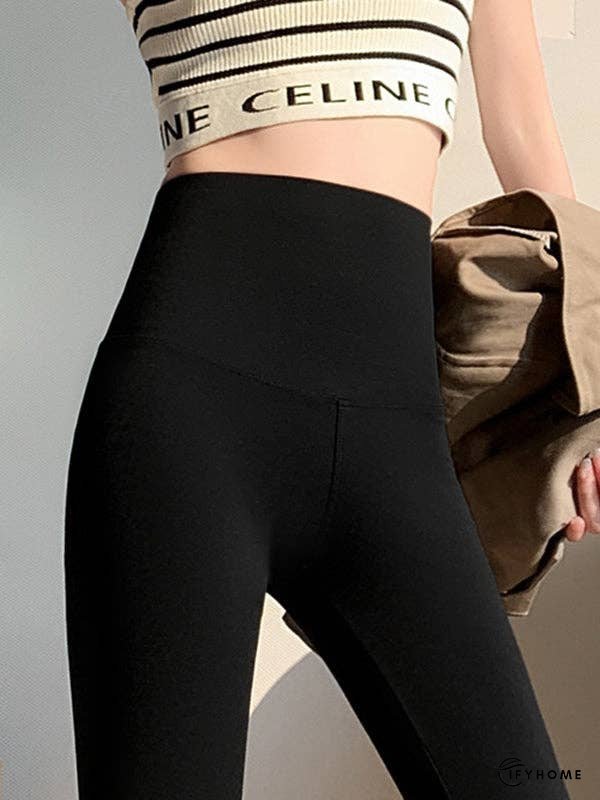 Casual Skinny Leg Keep Warm Solid Color Leggings | IFYHOME