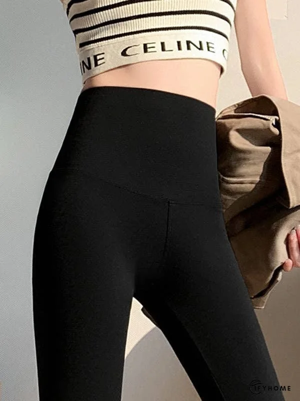 Casual Skinny Leg Keep Warm Solid Color Leggings | IFYHOME