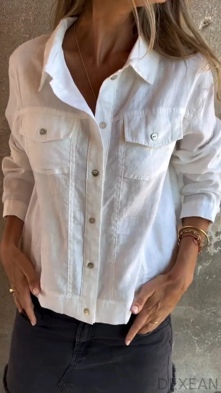 Casual Cotton and Linen Shirt
