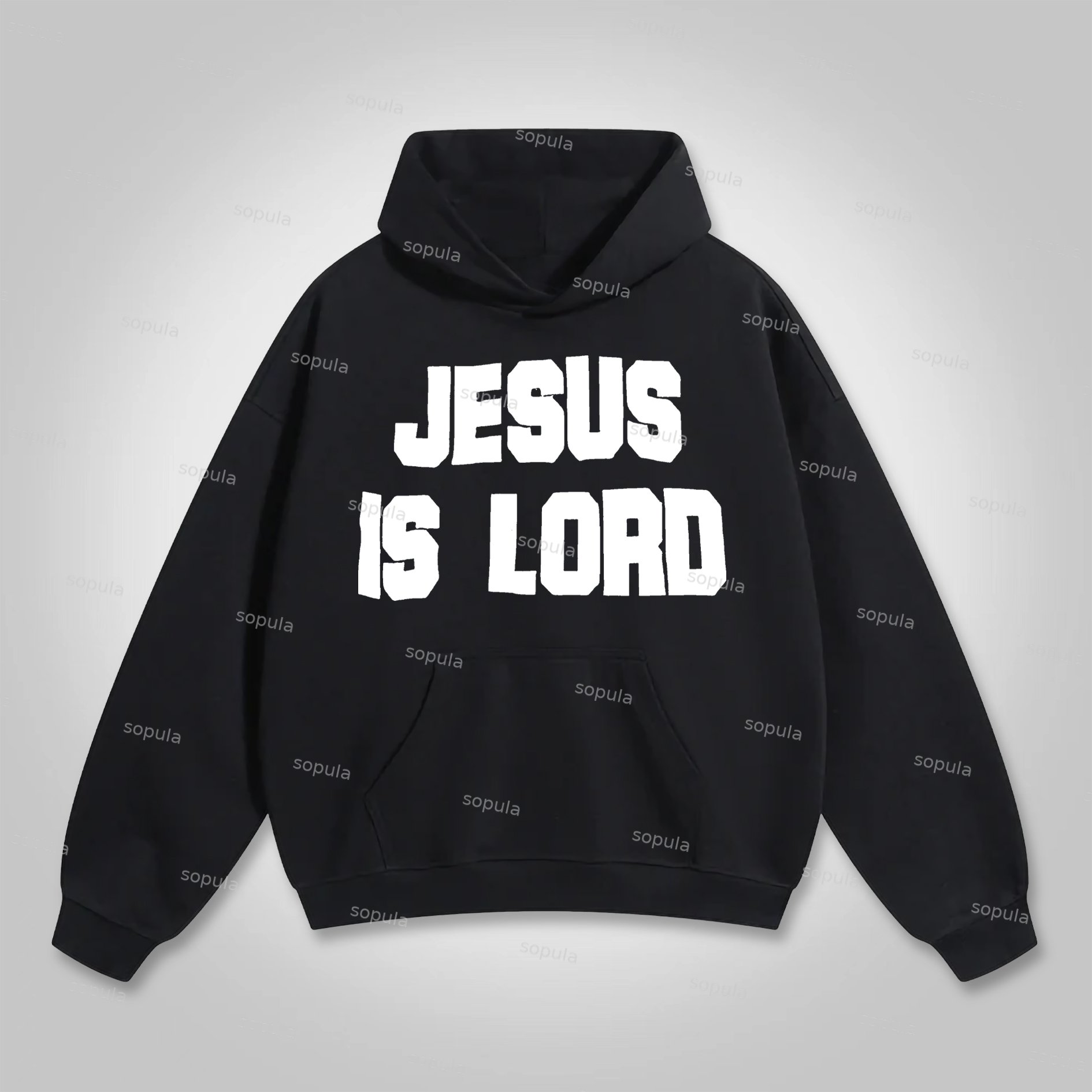 Sopula Vintage Jesus Is Load Print Graphic Pocket Hoodie