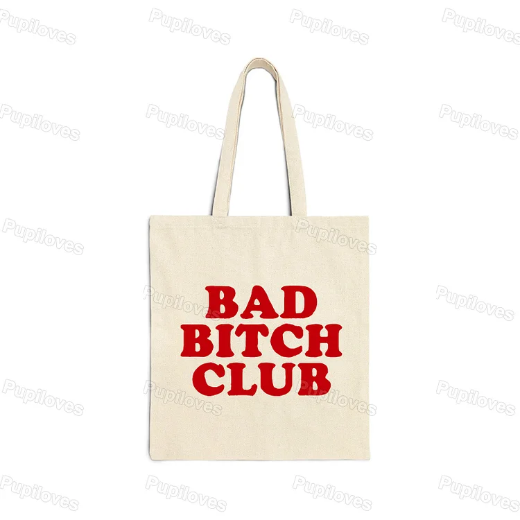 Pupiloves Pupiloves Bad Bitch Club Vintage Gym Tote Bag