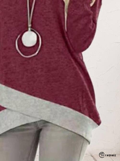 Contrast Boat Neck Long Sleeve T-Shirt | IFYHOME