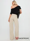 Boxie Mid Rise Wide Leg Jeans Cream