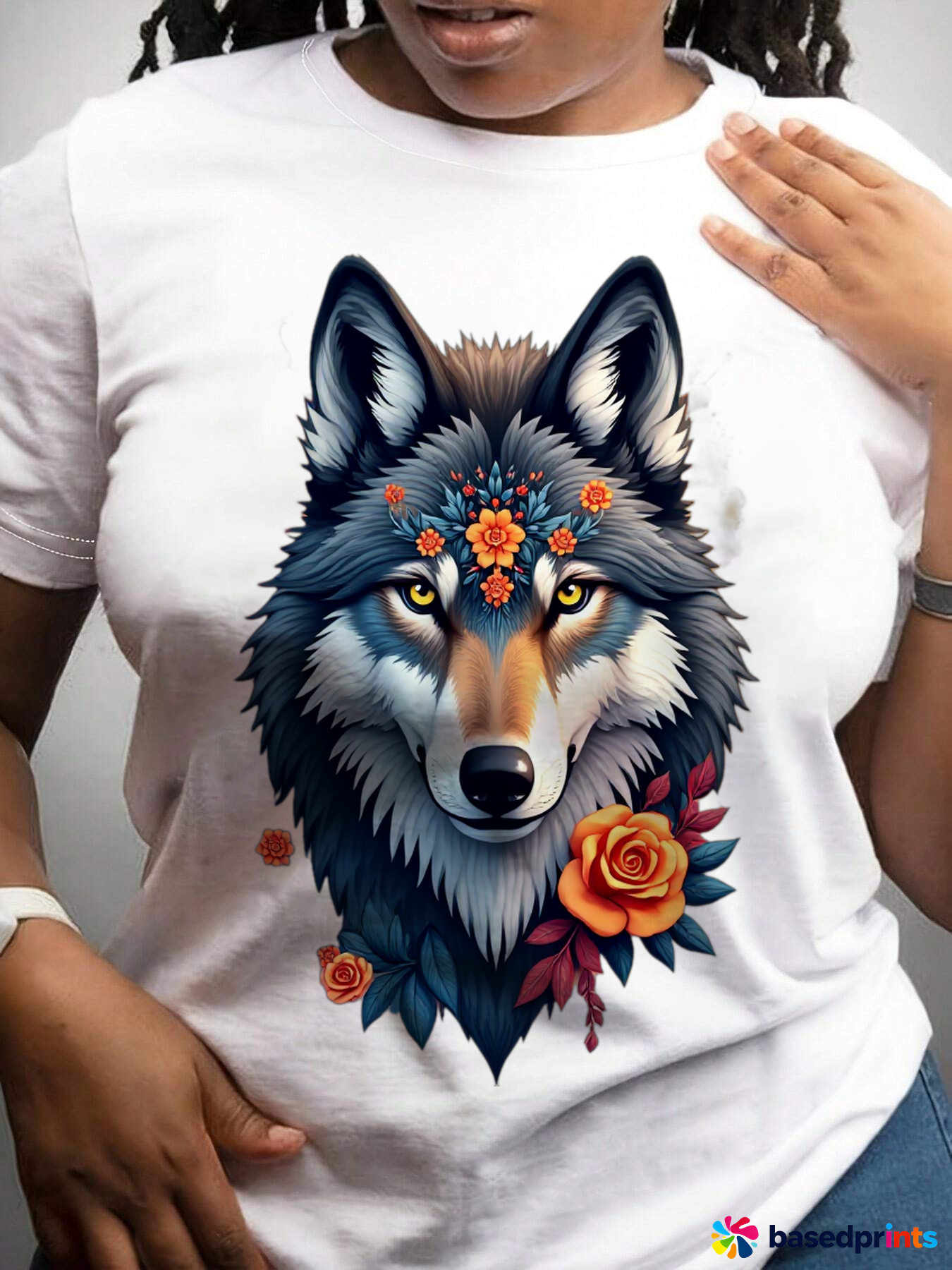 Wolf T-Shirt Women's Cotton Graphic Tee