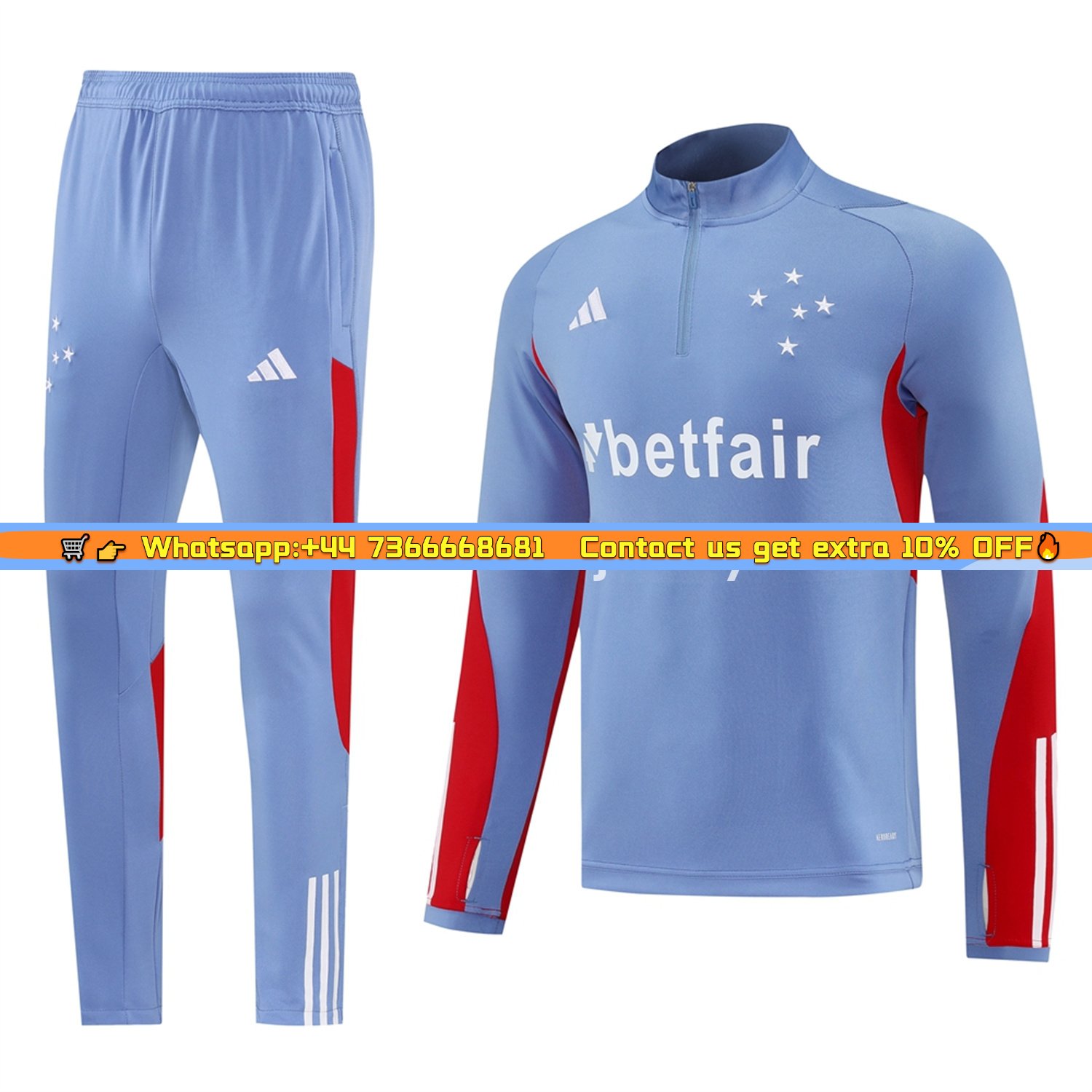 Cruzeiro 25-26 Long Sleeve Training Set - Blue Grey