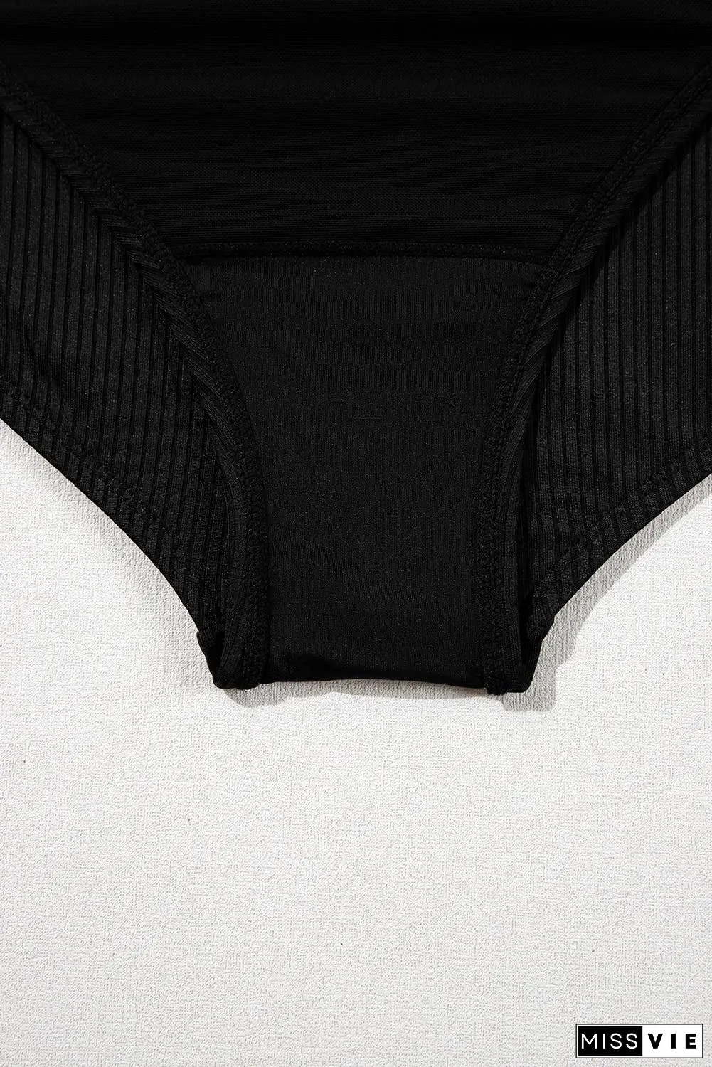 Plus Size Textured Scalloped Trim Swim Dress with Panty