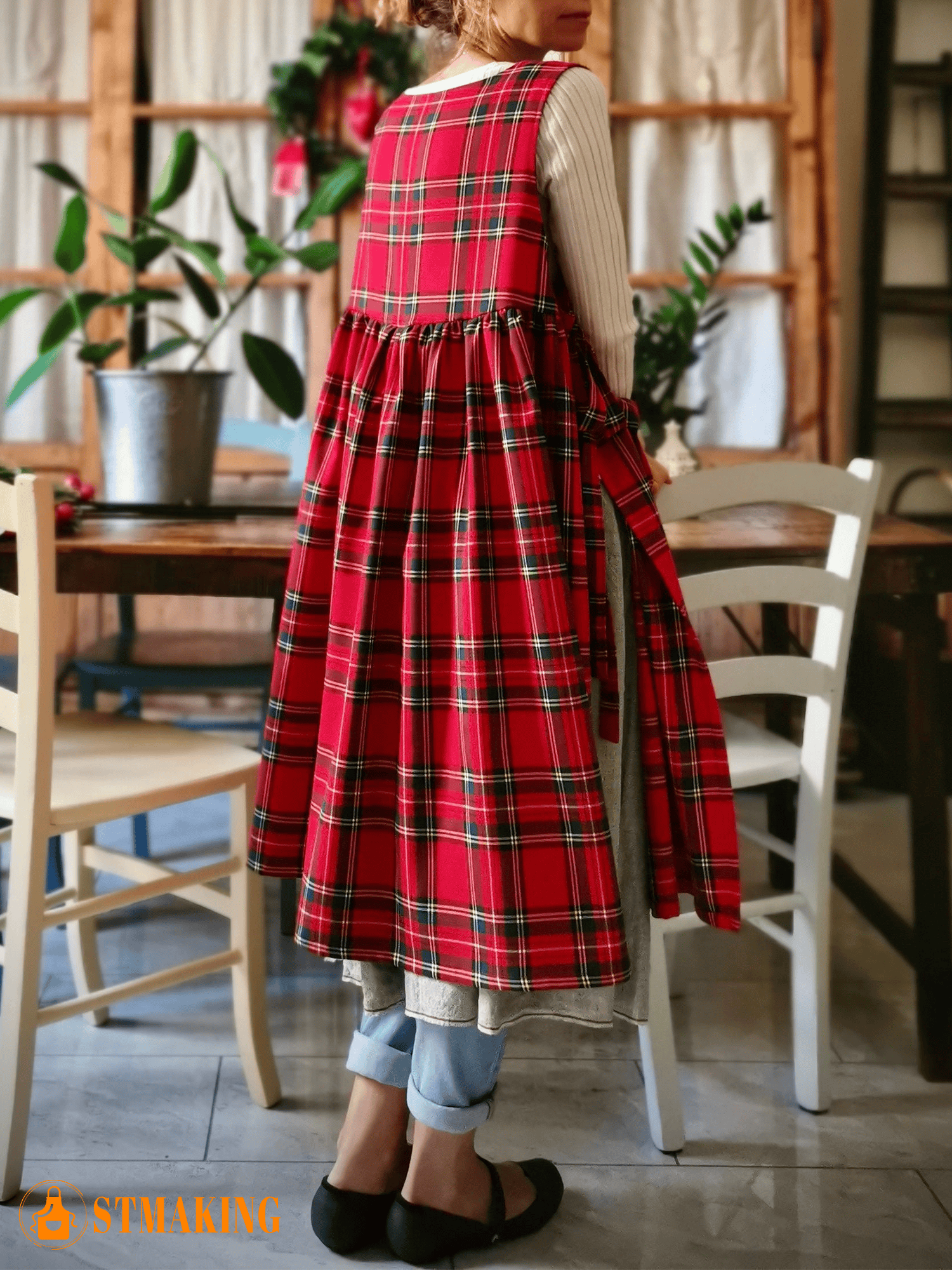 Red Tartan Apron