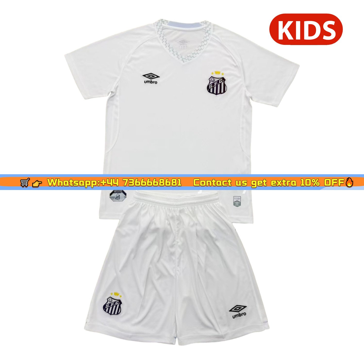 Santos 25-26 Home Unsponsored Kids Kit