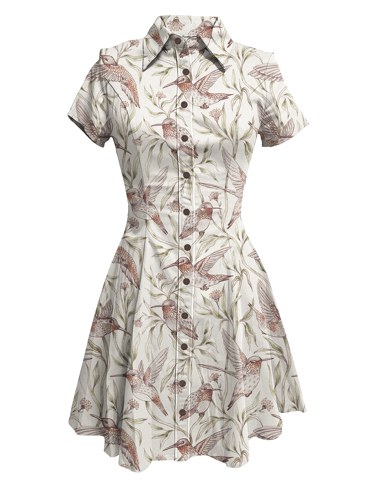 【Olena Kovalova  X Boozelele】Soaring Serenity - 100% Cotton Dress