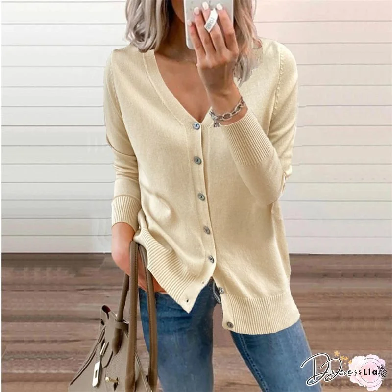 Women's Elegant Long Sleeve Cardigan Sweater - Vibrant Yellow & White Collar, Medium Stretch Blazer Jacket for Spring/Fall Casual to Semi-Formal Outfits, Office Cardigan For Women, Ladies Cardigans With Pockets, Slim Fit Cardigan For Women