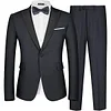 MAGE MALE Men's 2 Piece Suit One Button Slim Fit Formal Wedding Prom Tuxedo Suits Blazer Pants with Bow Tie Set Small Black-peak Lapel-1 amazon James Yang