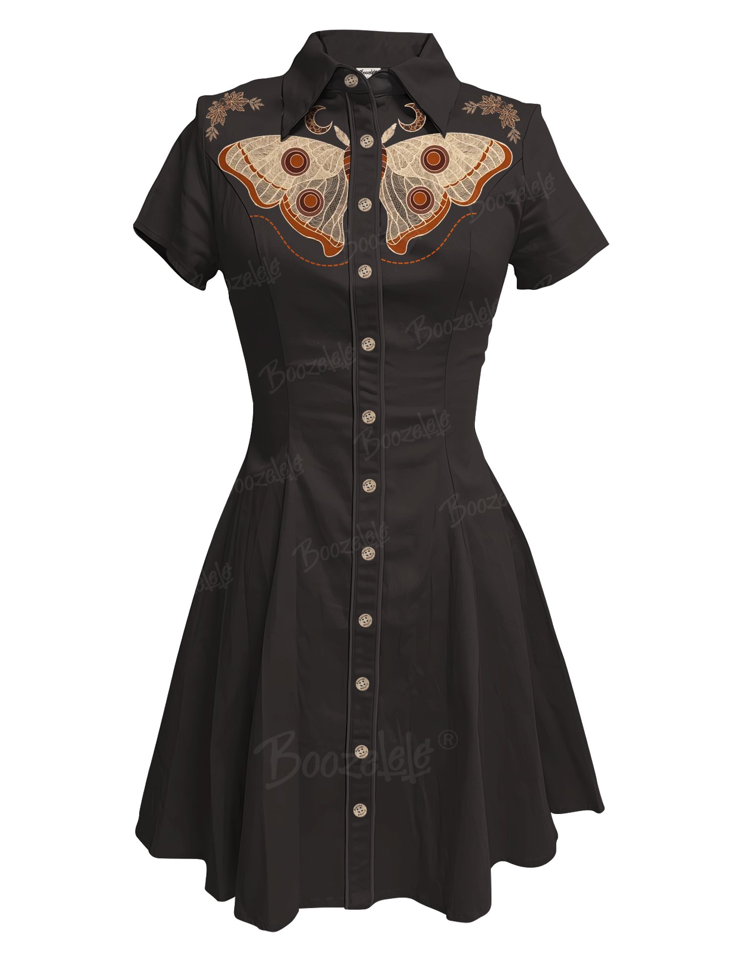 Vintage Moth Plant Moon - 100% Cotton Dress