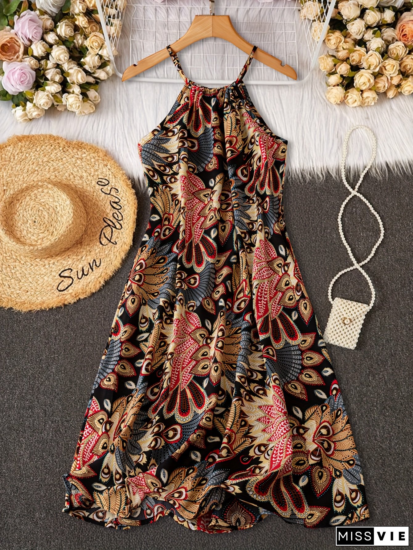 Women's Stylish Print Camisole Dress