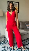 Myla Red Sleeveless Jumpsuit