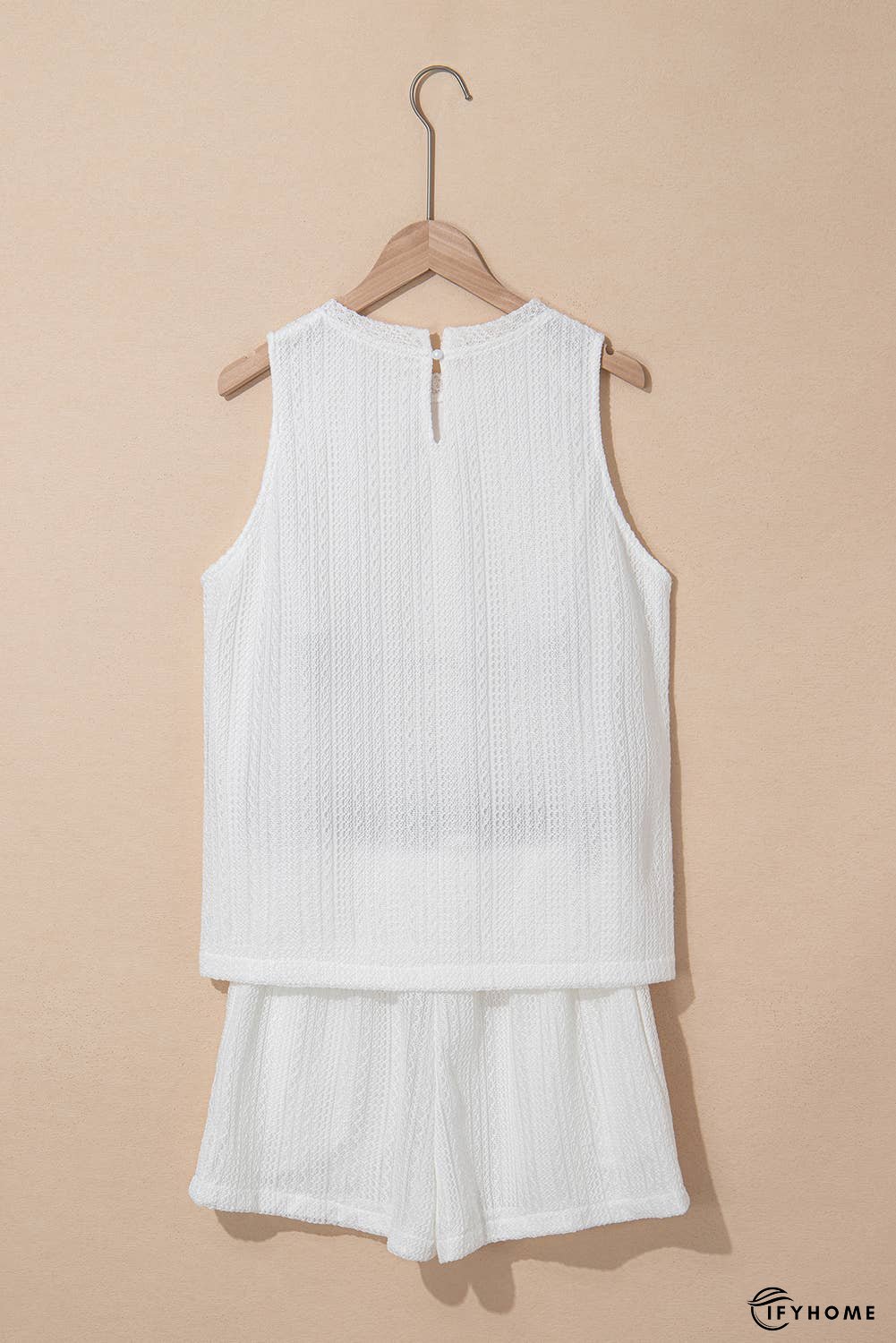 Textured Knit Tank Top and Drawstring Shorts Set | IFYHOME