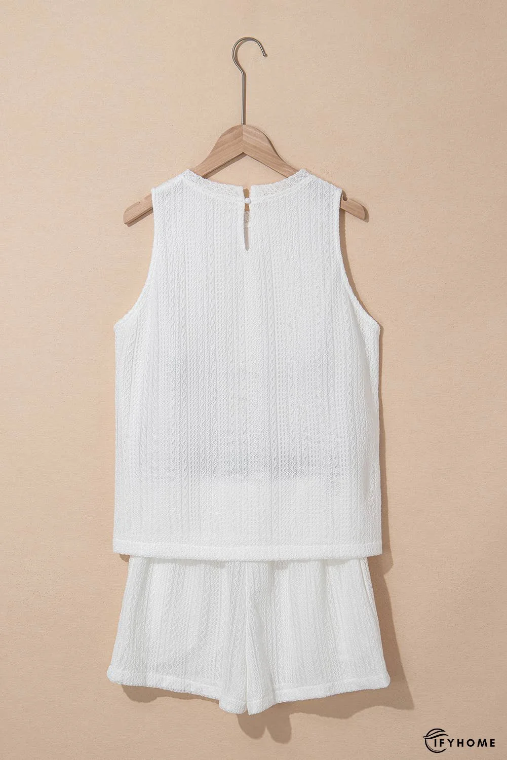 Textured Knit Tank Top and Drawstring Shorts Set | IFYHOME