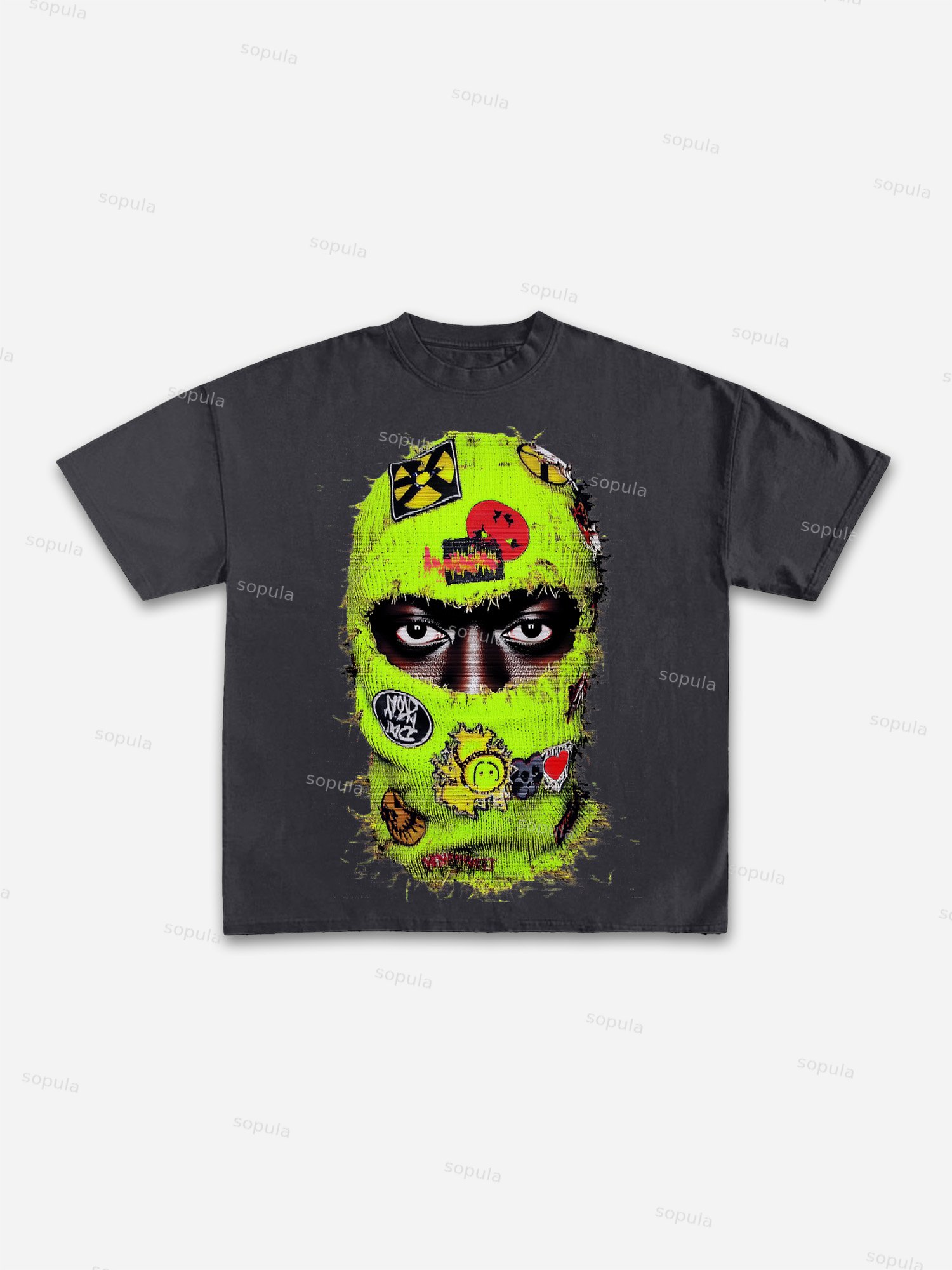 Sopula Street Balaclava Graphic Print Cotton T-shirt