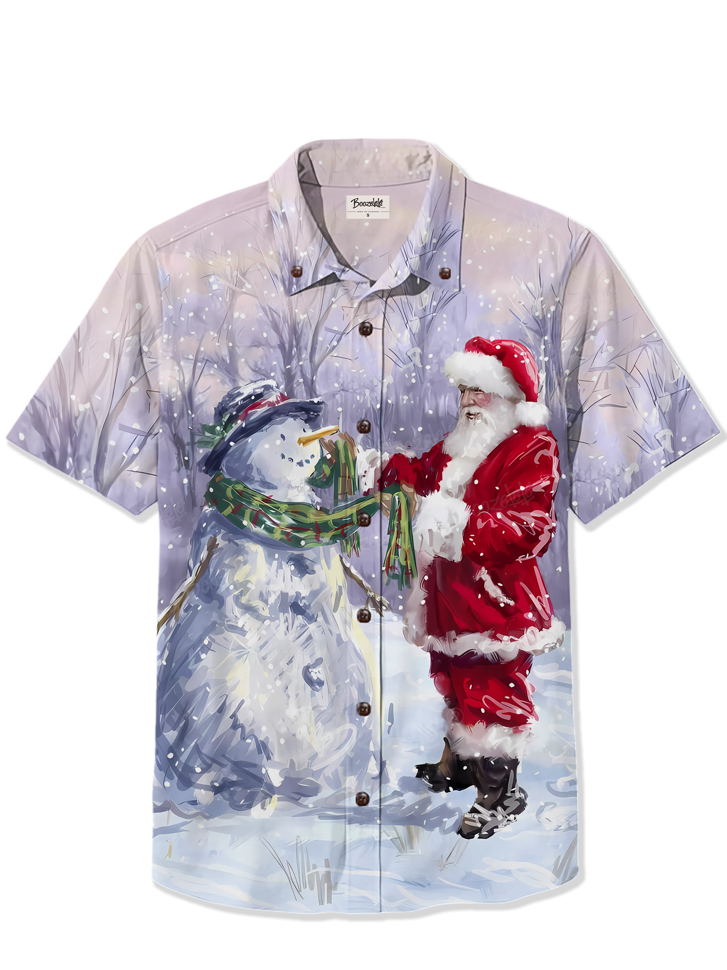 Santa Claus Makes A Snowman - 100% Cotton Shirt
