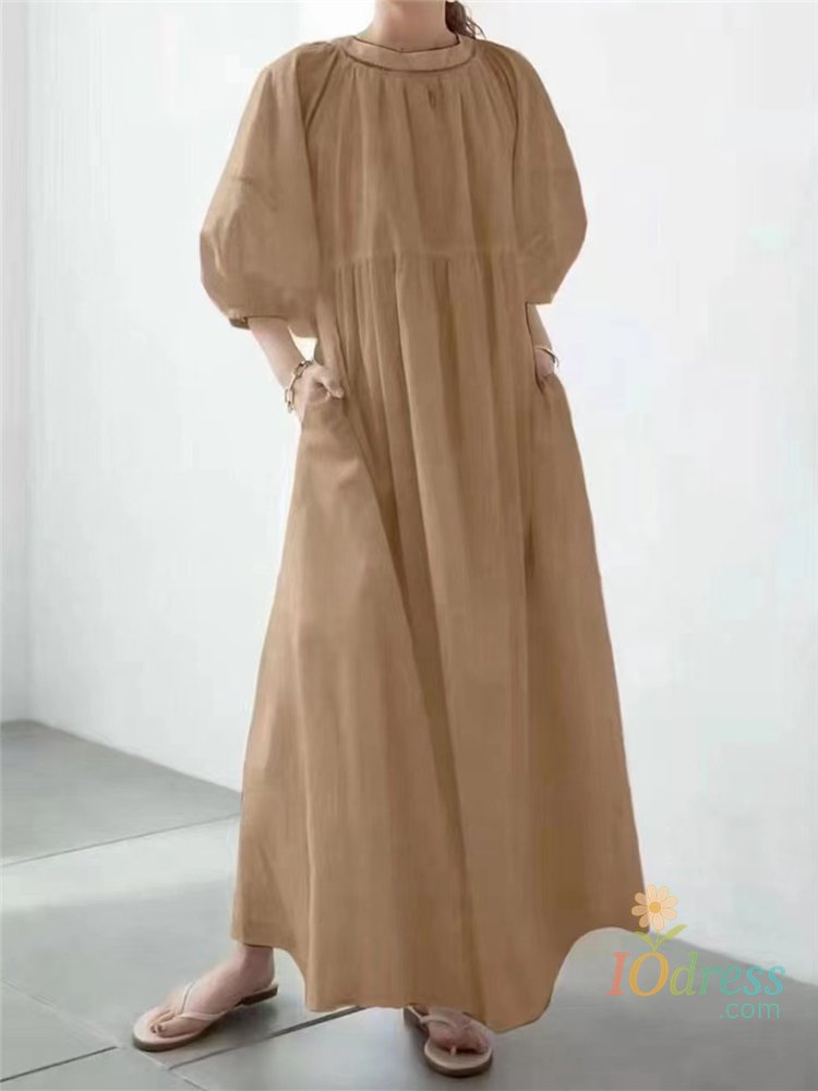 IO Dress REALEFT 2023 New Lantern Sleeve Women's Shirts Dresses Lace Up Solid Casual Loose Straight Long Dresses Female Spring Autumn